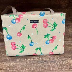 Kate Spade Cherry Print Canvas Shoulder Bag